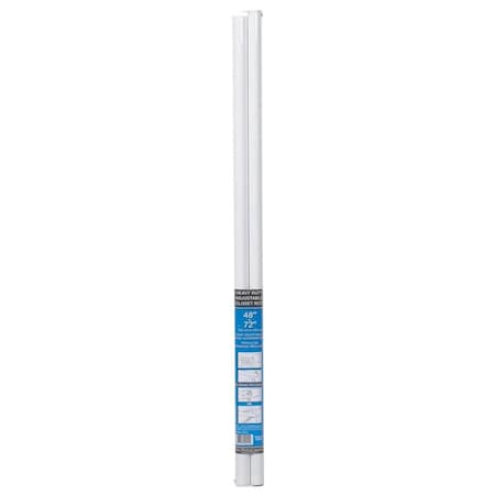 John Sterling John Sterling Heavy Duty 72 in. L X 1-1/4 in. D Adjustable Powder Coated Steel Closet Rod RP0021-48/72